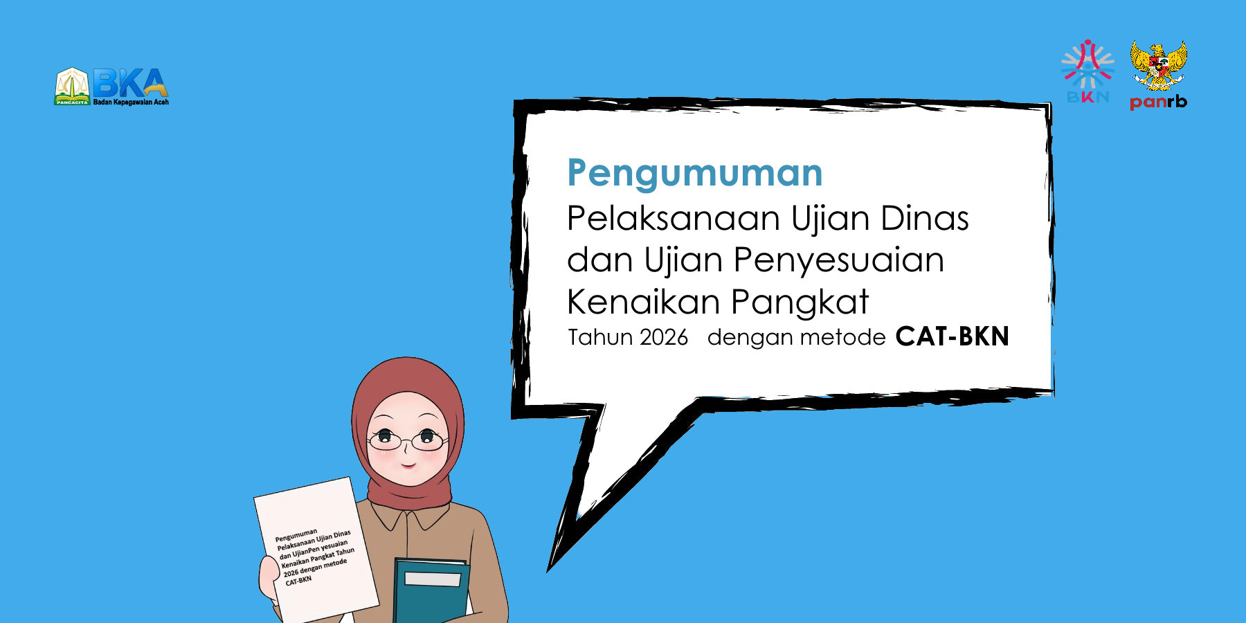 Pengumuman Pelaksanaan Ujian Dinas dan Ujian Penyesuaian Kenaikan Pangkat Tahun 2026